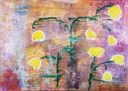 Yello Flowers - a Paint Artowrk by Petra Scherer